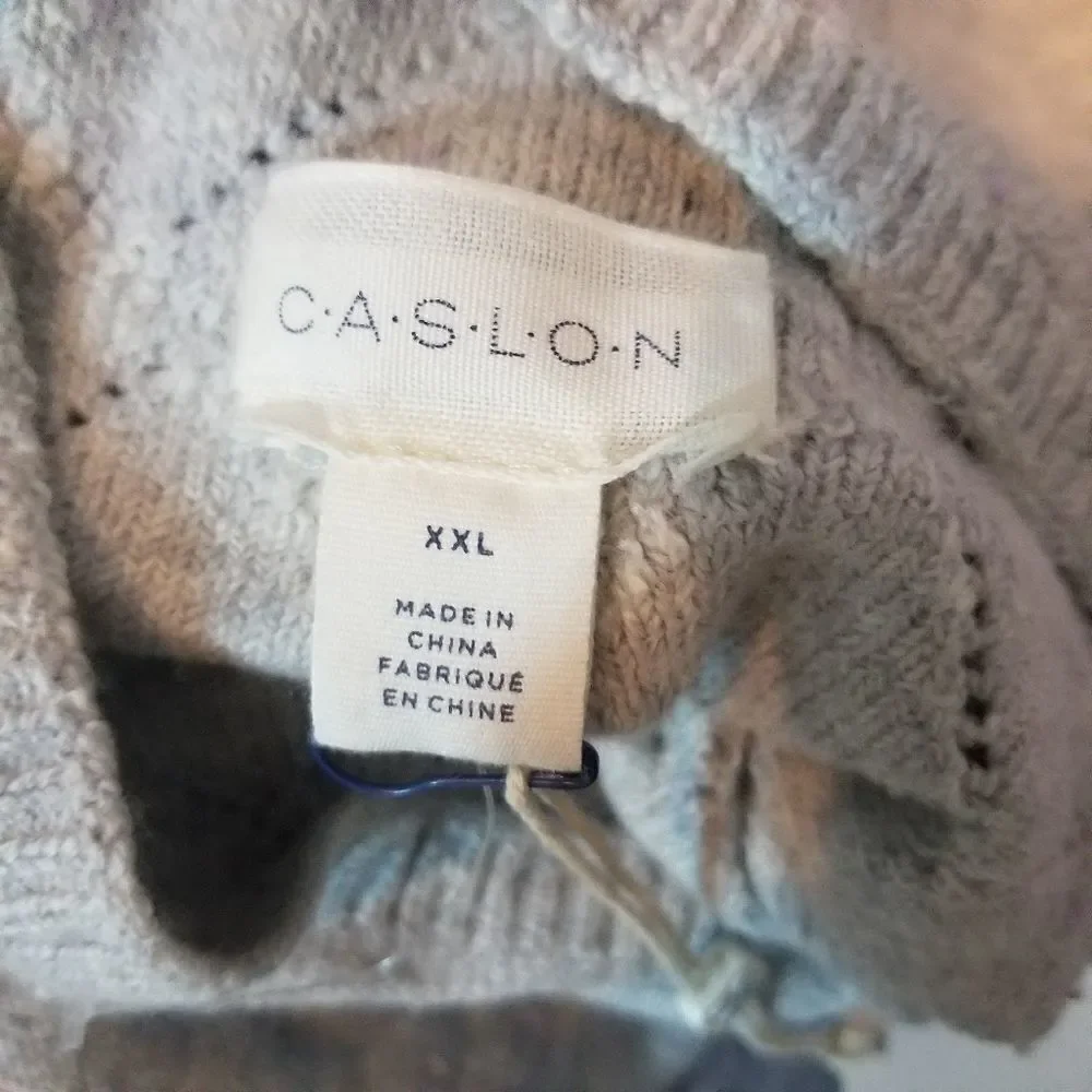 Caslon Grey Diamond Print‎ Sweater Size XXL